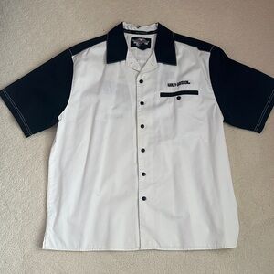 Harley-Davidson Two-Tone Black and White Shirt